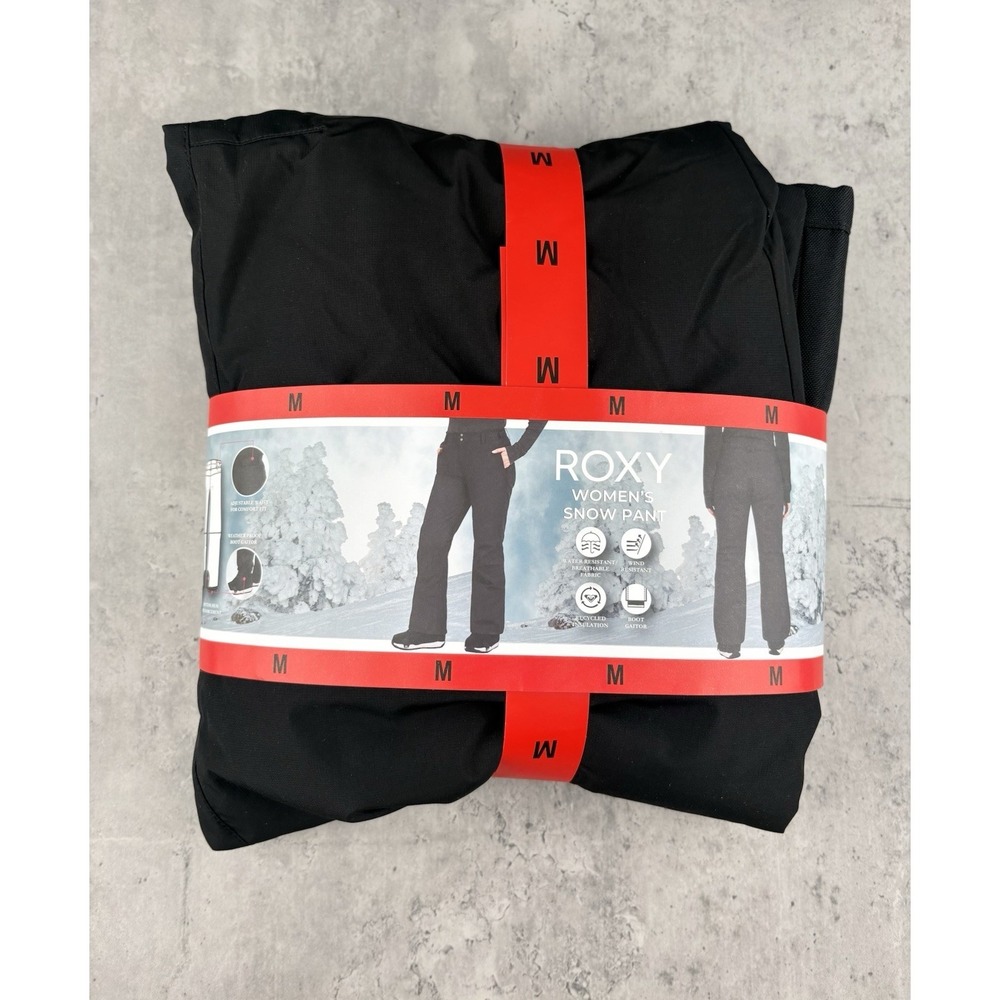 Roxy Women's Snow Pants DryFlight Technology Ski Pants Waterproof Black Medium